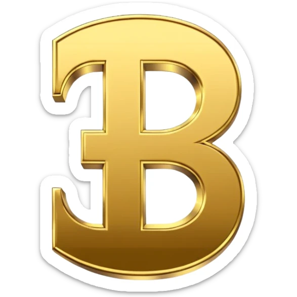 Currency crypto money symbol for the money "Fcoins" letter F sticker