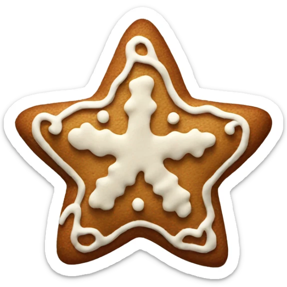 gingerbread star sticker