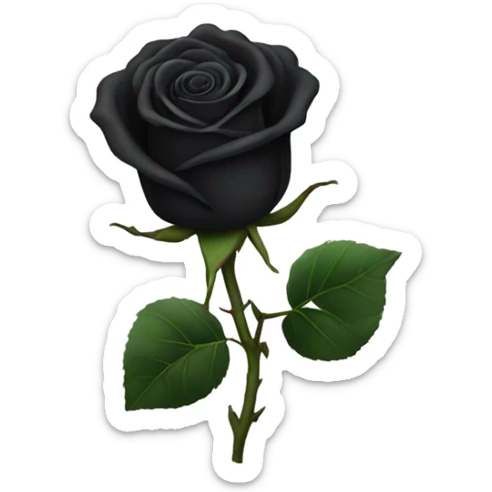 Black rose sticker