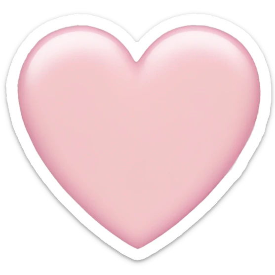 light pink heart  sticker