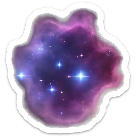nebula with stars sticker