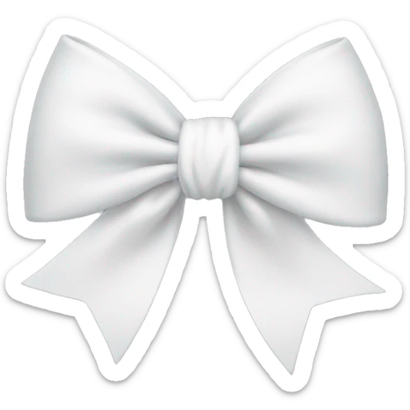 White bow sticker