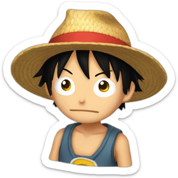 Luffy hat sticker