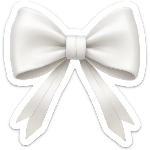 white bow sticker