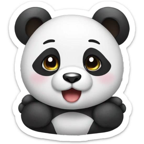 Cute panda sticker