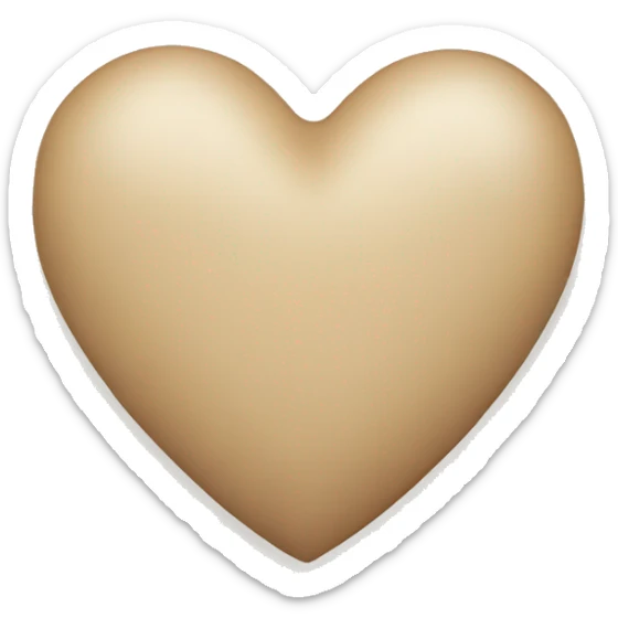 beige heart sticker