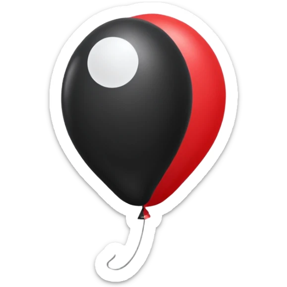 1 Red and 1 black balloon for Place it next to the name in the directory. sticker