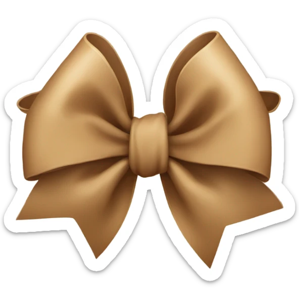 Light Brown bow  sticker