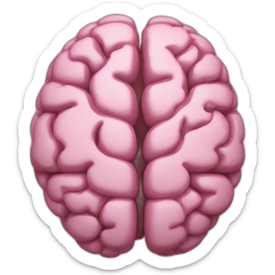 aesthetic brain logo sticker