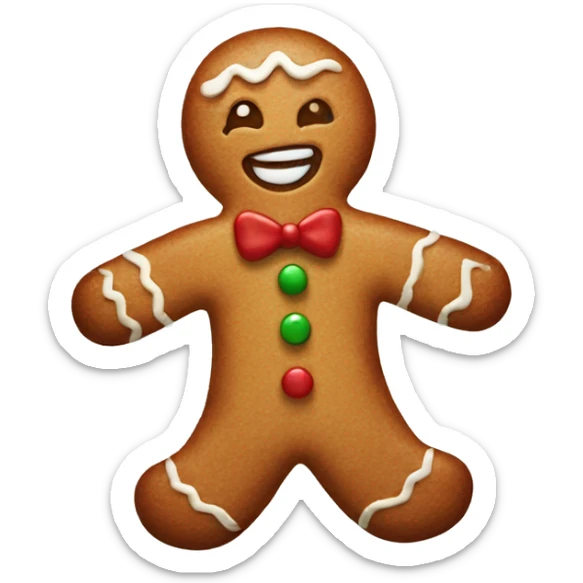 Gingerbread man sticker