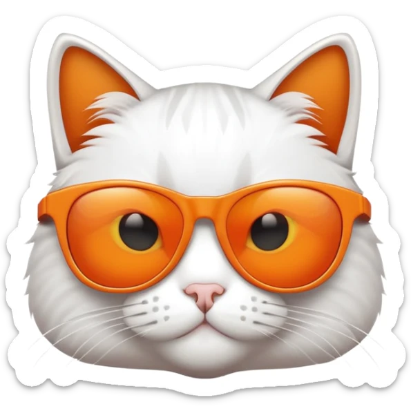 Cat with sunglasses sticker