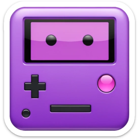 Necesito botones para un reproductor de música, los botones tienen que mezclar un estilo pixel art con vaporwave y usar como coló principal un morado. sticker