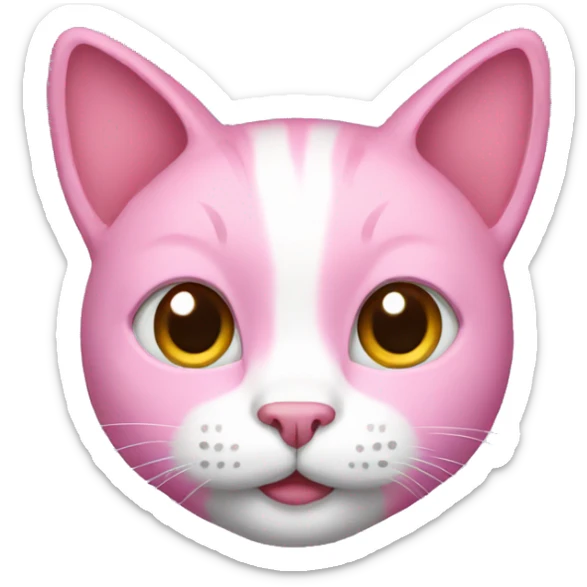 pink cat sticker