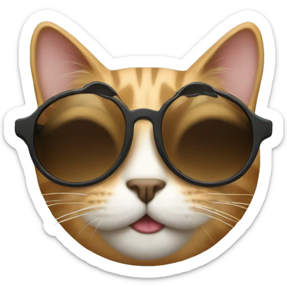 Cat with sunglasses sticker