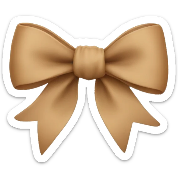 Light Brown bow  sticker