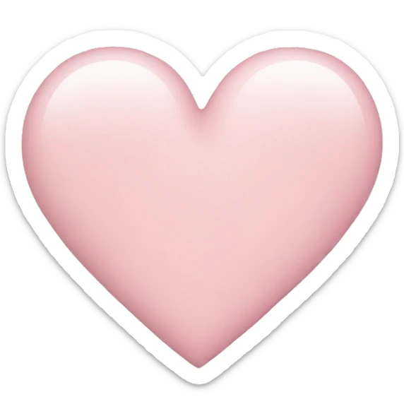 Pale pink heart emoji sticker