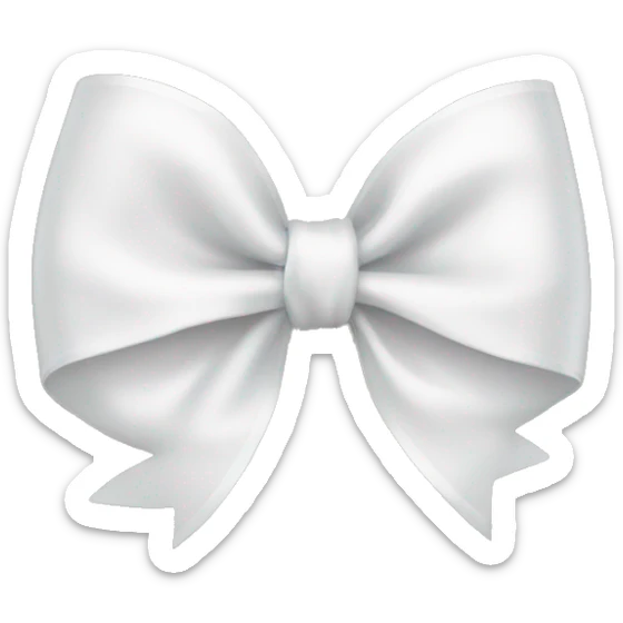 White bow sticker