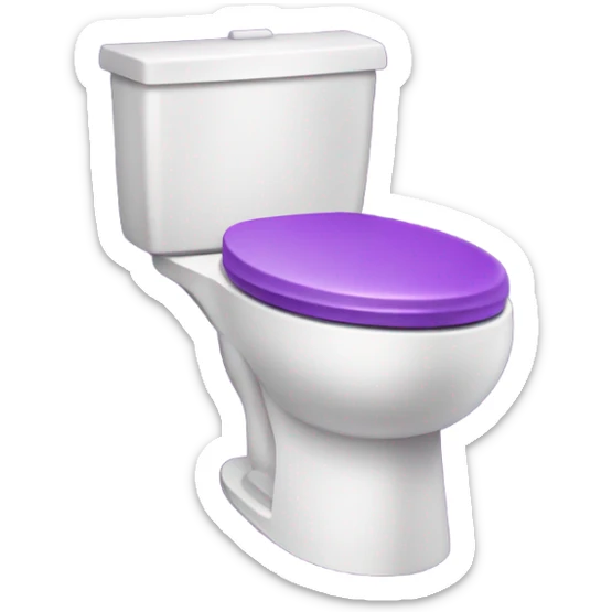 Purple toilet  sticker