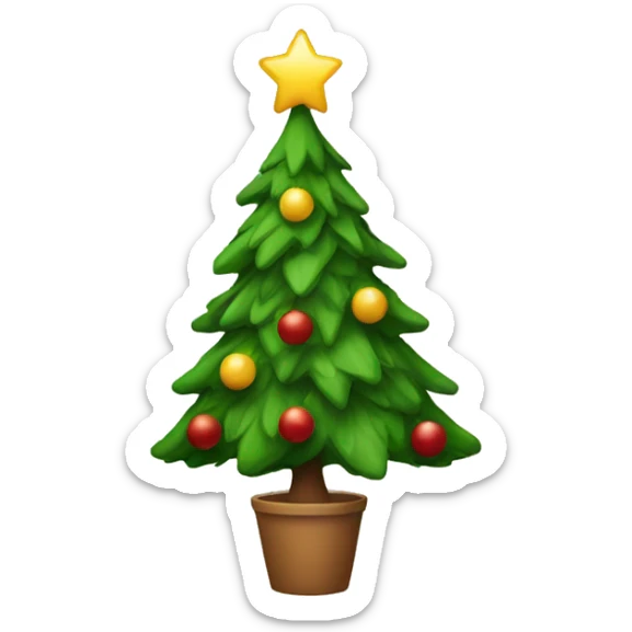 Christmas tree sticker