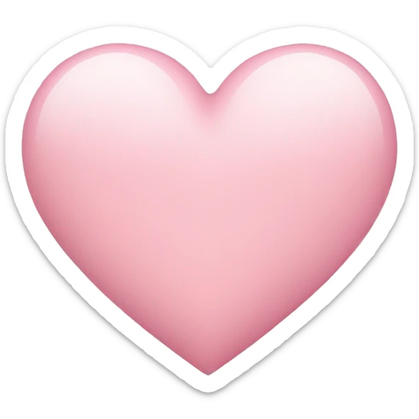 light pink heart sticker