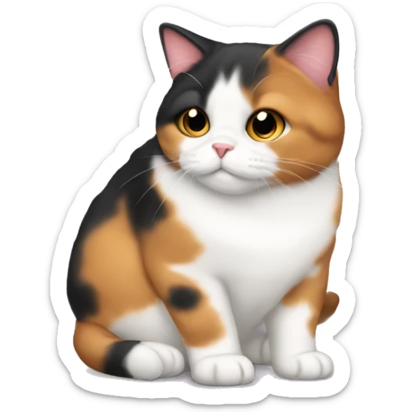 Fat calico sticker