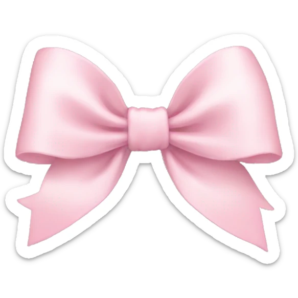 light pink bow sticker