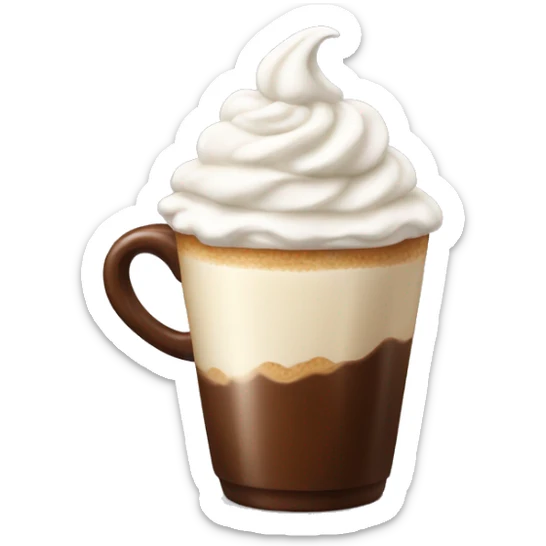 Coffee with whipped cream  sticker