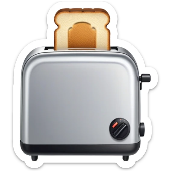 A toaster emoji, drawn with an 8-bit pixelated look, similar to early video game sprites. sticker