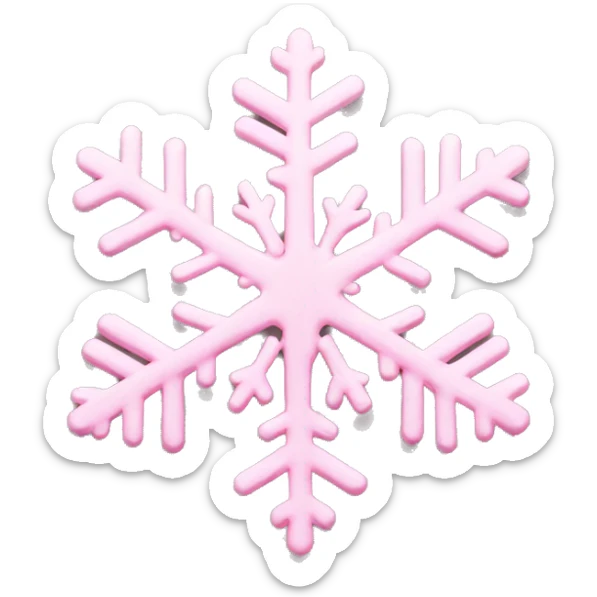 pastel pink snowflake  sticker
