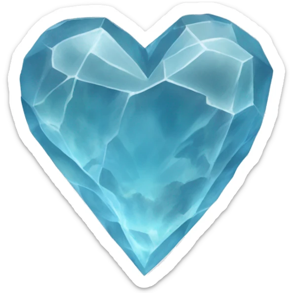 Celestite heart  sticker