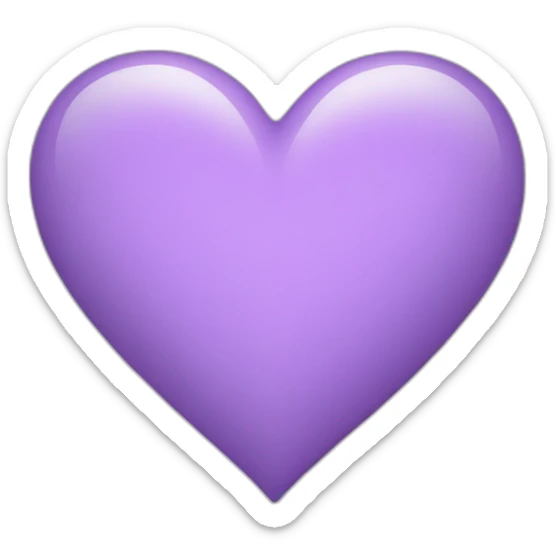 Light purple heart sticker