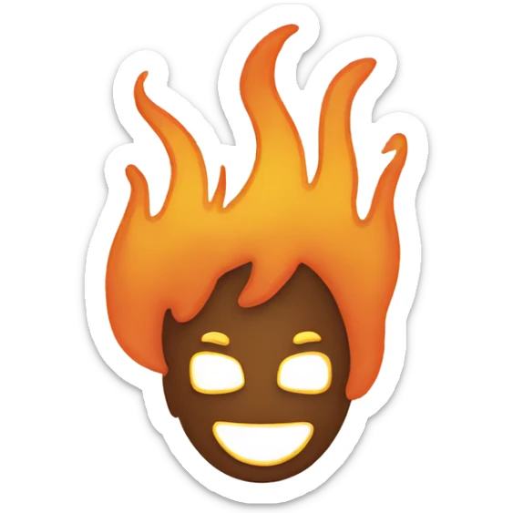 outline of fire  sticker