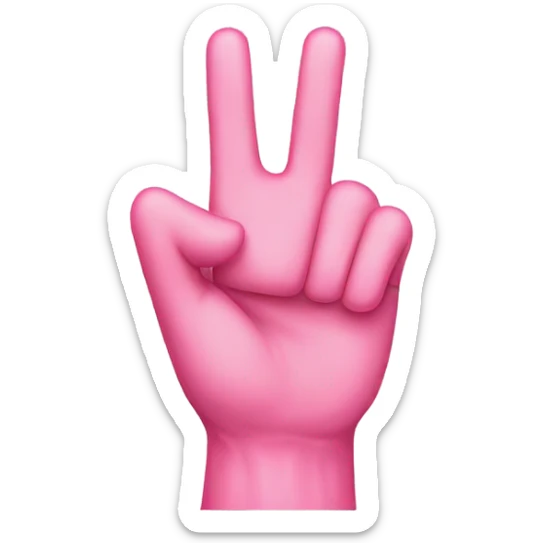 the hand that shows the rock sign and covered
in pink bangage sticker