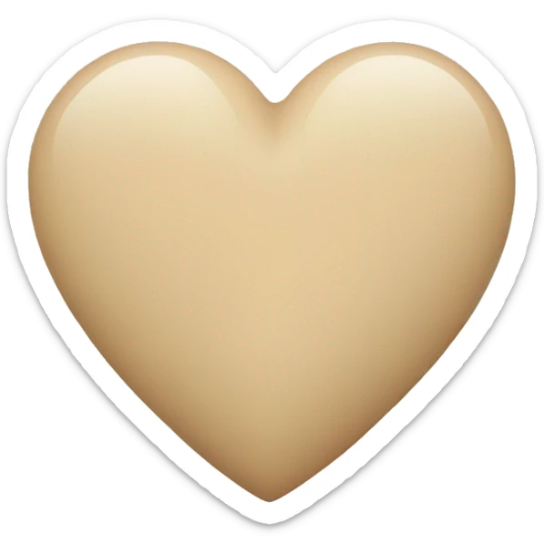 Beige heart sticker