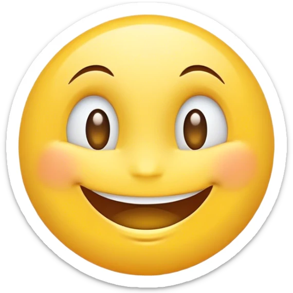 I want to create a emoji describe the Happy mood. The form I want is look like the "Joy" in Inside out movie sticker