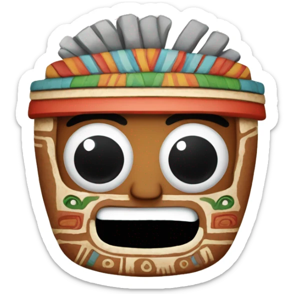 I want an emoji of the Nazca culture of Peru from its decorated mantles
 sticker