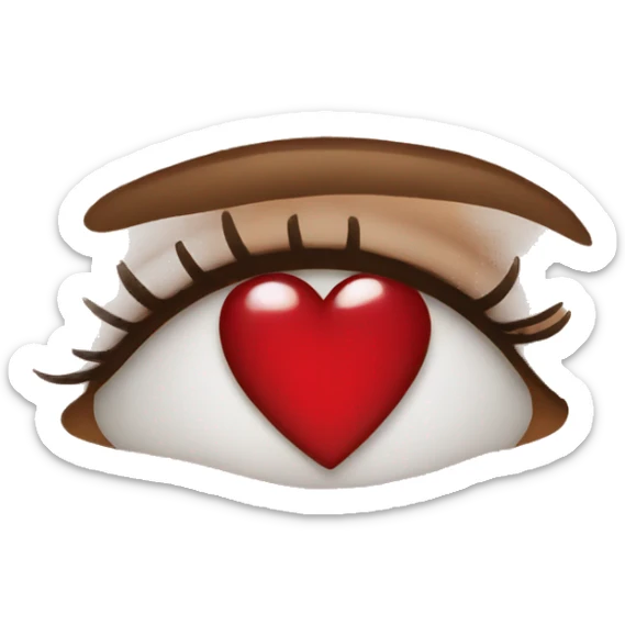 Heart with makeup sticker