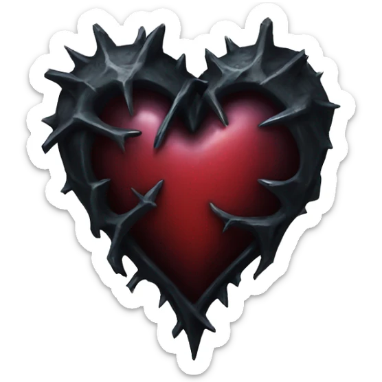 Gothic heart sticker