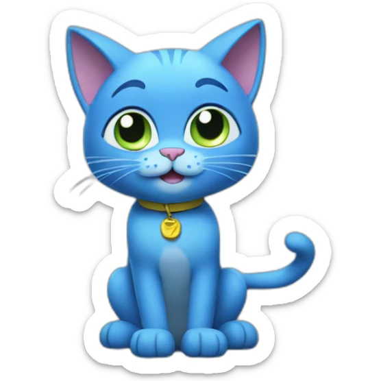 BLUE CAT TO THE AMAZING WORLD OF GUMBALL sticker