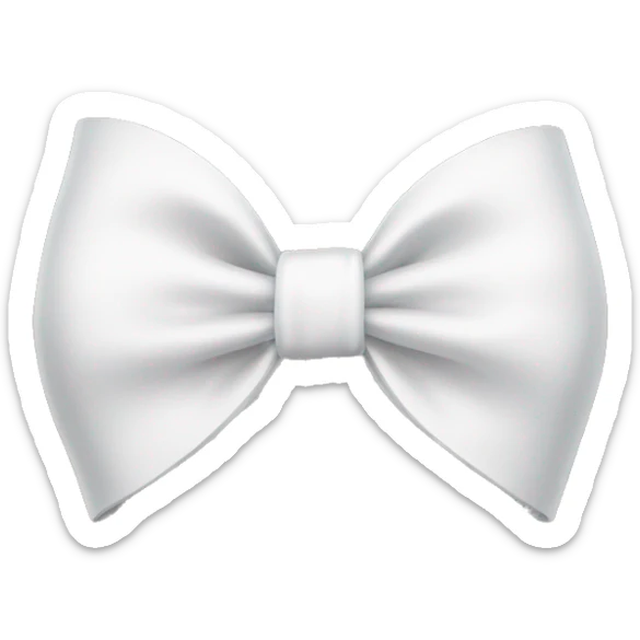 White bow sticker