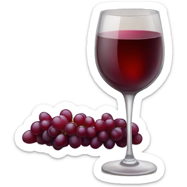glass of red wine sticker