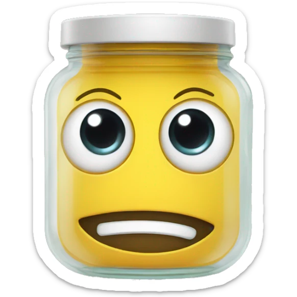 Eyes in a clear jar sticker