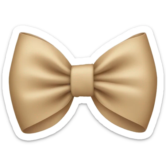 Beige bow sticker