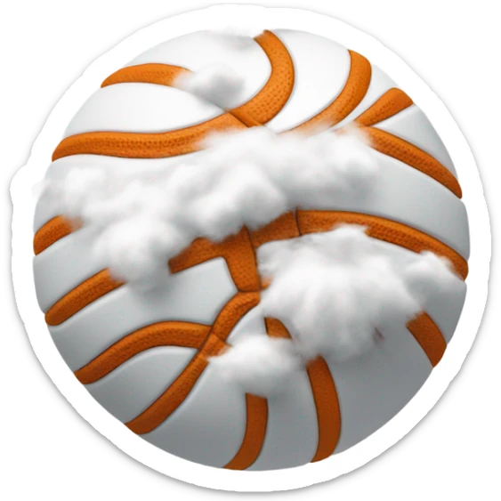 Cloud playing basketball  sticker