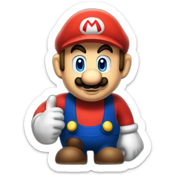 Mario killer sticker