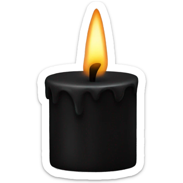 black candle sticker