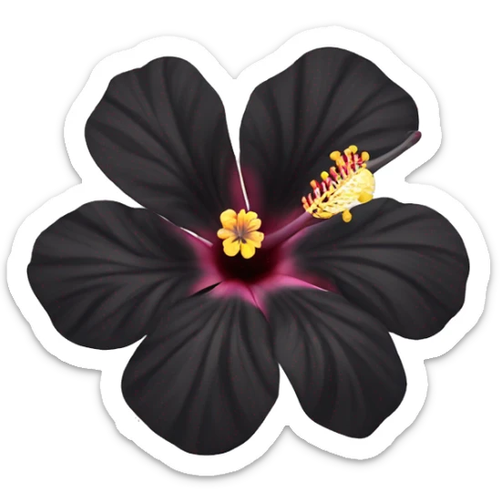 Black hibiscus  sticker