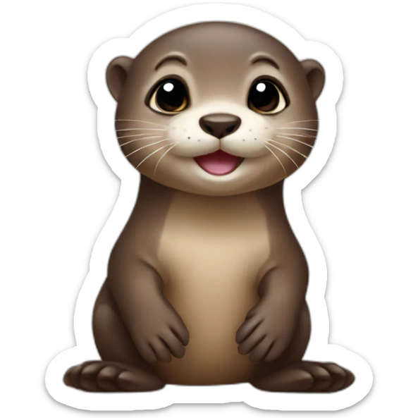 baby otter sticker