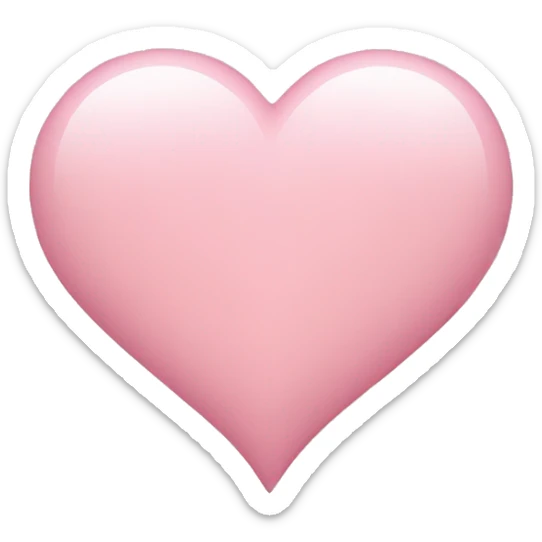 light pink heart  sticker