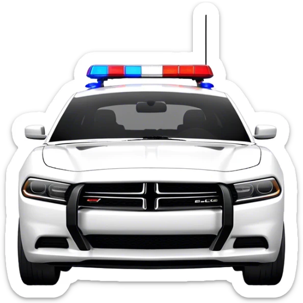 Police Car - Dodge Charger Pursuit (Model Year: 2022) (Iconic colour: Black and white) sticker